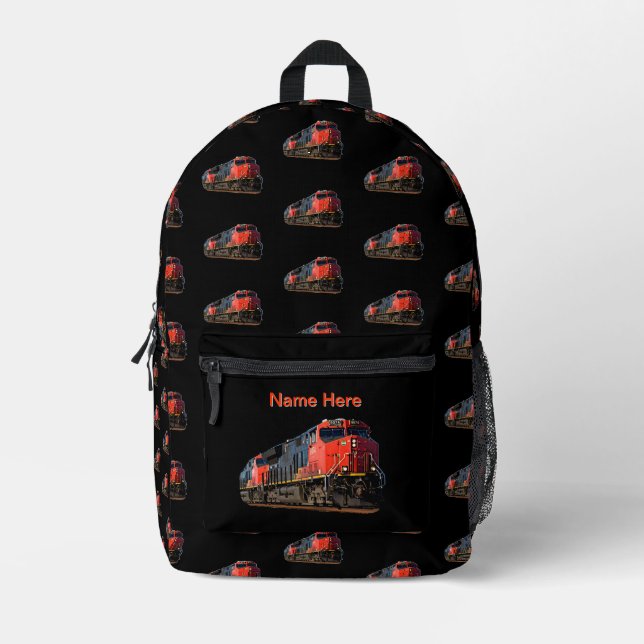 Mochila Impresa Añadir nombre - Red Diesel Loco (Anverso)