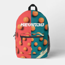 Mochila Impresa Añadir nombre rojo y azul Diseño divertido del jug