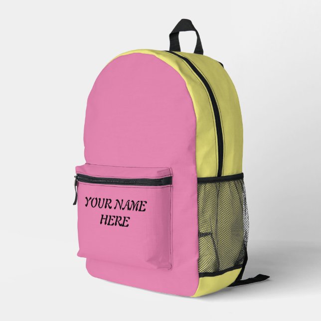 Mochila Impresa AÑADIR TU NOMBRE limonada rosa (Esquina derecha trasera )
