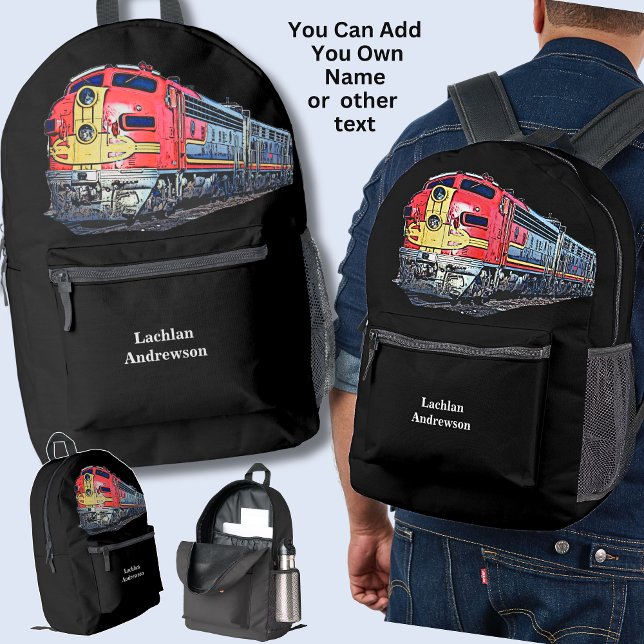 Mochila Impresa Añadir tu nombre - Locomotora Diesel (Subido por el creador)