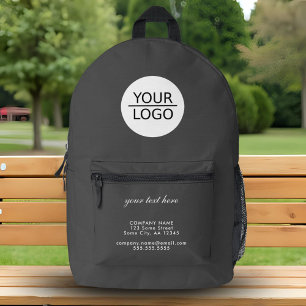 Mochila Impresa Añadir tu Personalizado de logotipos Compañía gris