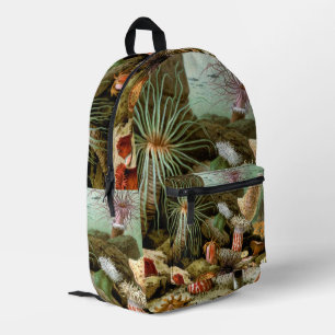 Mochila Impresa Anémonas de mar Vida Marina, Animales Marinos Anti