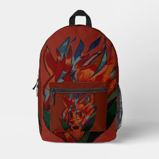 Mochila Impresa Animación de Flor Llameante