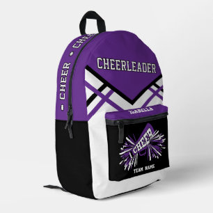 Mochila Impresa Animadora Personalizada Morado, Negro, Blanco