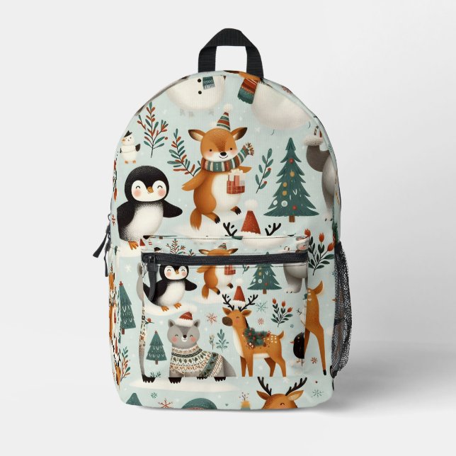 Mochila Impresa Animales de invierno (Anverso)