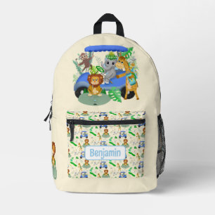 Mochila Impresa Animales de la Jungla de Golf Bebé Personalizar