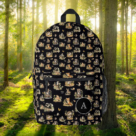 Mochila Impresa Animales de Woodland Monograma Niños Regalo de cum
