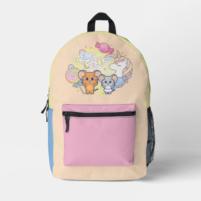 Mochila Impresa Anime Magical Candyland con Jerry y Tuffy (Anverso)