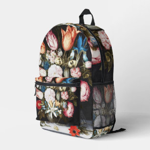 Mochila Impresa Antiguas Tulipas y Rosas Holandesas de Bosschaert 