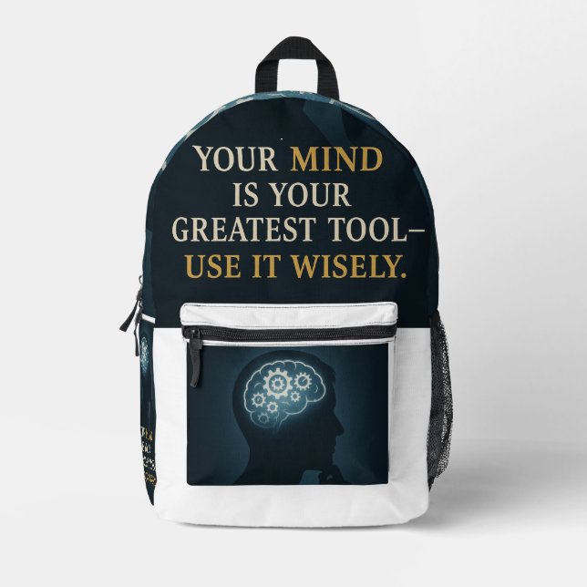 Mochila Impresa Aproveche el poder de su mente (Anverso)