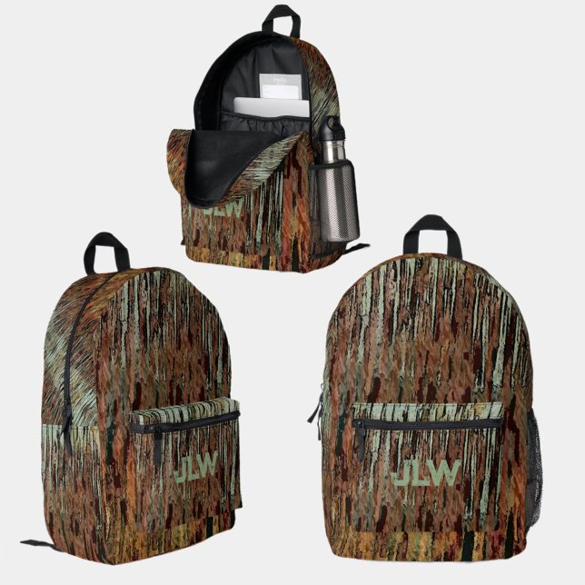 Mochila Impresa Aqua Brown y Naranja Camouflage Outdoorsy (Subido por el creador)