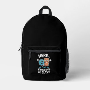 Mochila Impresa Aquí Ahora Vuelve A Clase Enfermera Escolar Médico