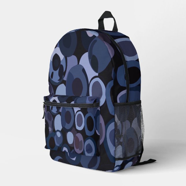 Mochila Impresa Arándano Moderno Abstracto  (Esquina derecha trasera )