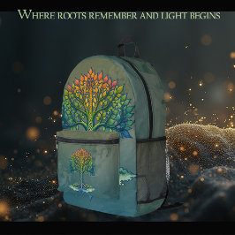 Mochila Impresa Árbol de la Vida Amanecer Cambiante