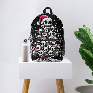 Mochila Impresa Árbol de Navidad de cráneo Pijama Esqueleto Sombre