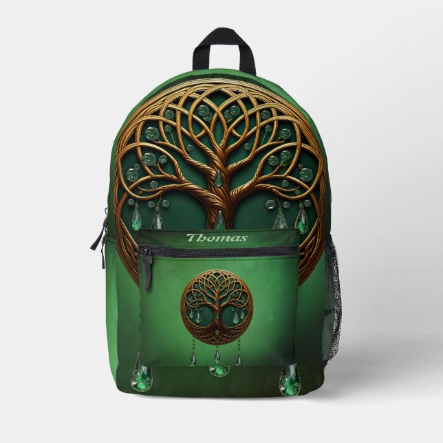 Mochila Impresa Árbol estilizado de vida (Anverso)