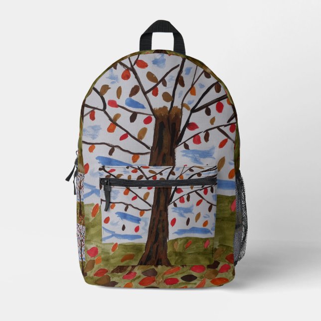 Mochila Impresa Árbol otoñal (Anverso)