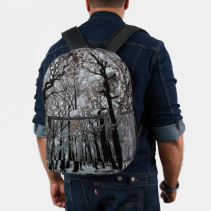 Mochila Impresa Árboles, en la nieve