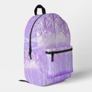 Mochila Impresa Árboles oxidados escarpados en lavanda de Lilac