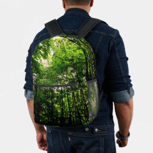 Mochila Impresa Árboles verdes