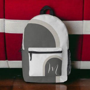 Mochila Impresa Arco moderno simple con monograma inicial