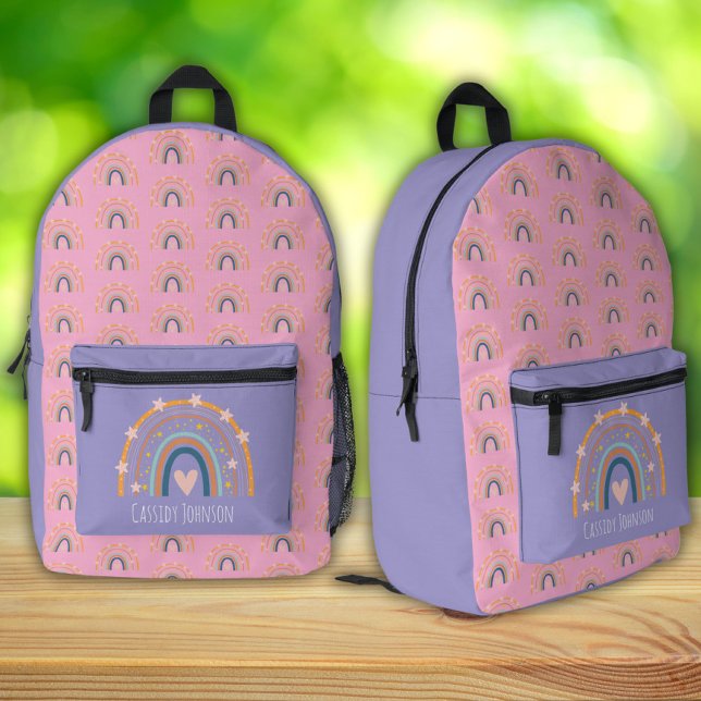 Mochila Impresa Arcoiris de niños rosa y lavanda  (Subido por el creador)