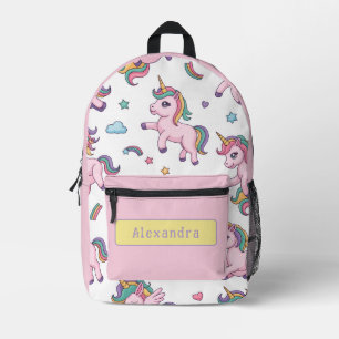 Mochila Impresa Arcoíris de Unicornio Lindo