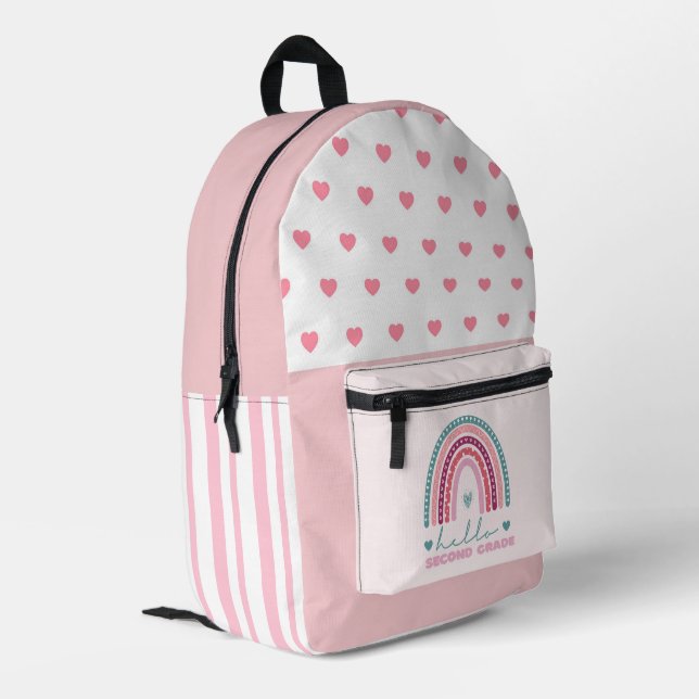 Mochila Impresa Arcoíris Hola Segundo Grado (Esquina izquierda trasera)