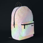 Mochila Impresa arcoiris pastel abstracto<br><div class="desc">mochila de fondo pastel</div>