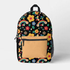 Mochila Impresa Arcoíris y Florales 