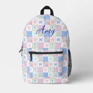 Mochila Impresa Arcos florales de adormidera grandilocuentes perso