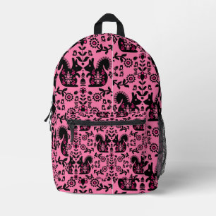 Mochila Impresa Ardilla Escandinavia Nórdica Arte Popular
