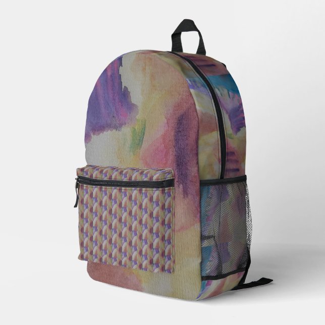 Mochila Impresa Arrecife de coral arte abstracto (Esquina derecha trasera )