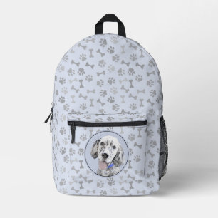 Mochila Impresa Arreglo de inglés azul Belton Pintura de perro