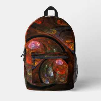 Mochila Impresa Arte abstracto de conexión fluida