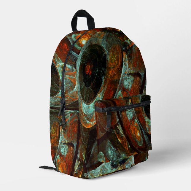 Mochila Impresa Arte abstracto de división de tiempo (Esquina izquierda trasera)