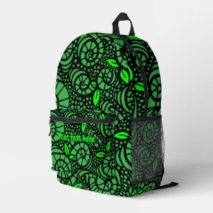 Mochila Impresa Arte abstracto de garabato desordenado
