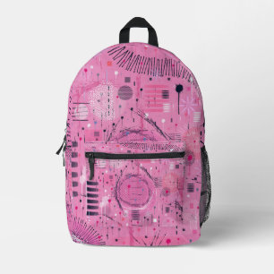 Mochila Impresa Arte abstracto de helado con fresa