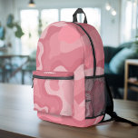Mochila Impresa Arte abstracto de línea orgánica - Rosa y malva<br><div class="desc">Una línea de arte orgánico abstracta con colores rosa y malva. El diseño moderno resalta un lugar para un nombre.</div>