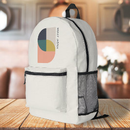 Mochila Impresa Arte abstracto moderno elegante geométrico Minimal