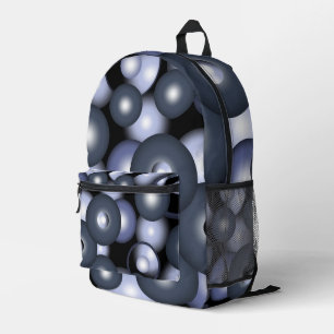 Mochila Impresa Arte abstracto orbital de círculo global concéntri