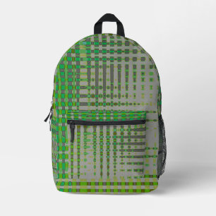 Mochila Impresa Arte abstracto verde 1003