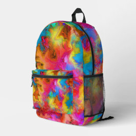 Mochila Impresa Arte de arcoíris colorido moderno y trendy