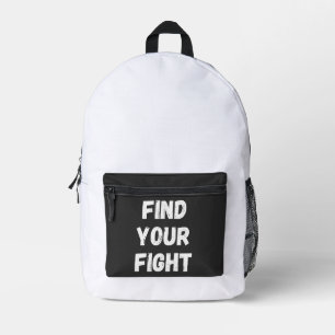 Mochila Impresa Arte de Cita Motivacional Encuentra Tu Lucha
