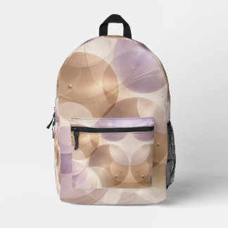 Mochila Impresa Arte de IA de círculos translúcidos superpuestos