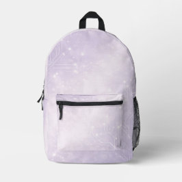 Mochila Impresa Arte de IA lila pálido y gris perla