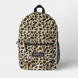 Mochila Impresa Arte de Impresión Animal Leopardo Textura de Pelaj
