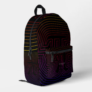 Mochila Impresa Arte de línea Pi elegante, matemáticas, vuelta al