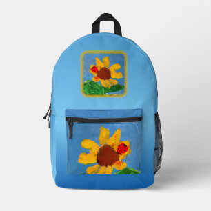 Mochila Impresa "Arte de los niños" de girasol