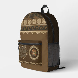 Mochila Impresa Arte de Motivo Antiguo, Gato Antiguo, Vintage